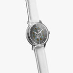Clan Anderson Crest & Tartan Knot Sterling Silver Unisex Automatic Watch (Silver) Size 46mm