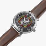 Clan Buchanan Crest & Tartan Knot Sterling Silver Unisex Automatic Watch (Silver) Size 46mm