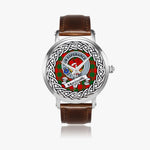 Moncreiffe Scottish Clan Tartan Crest Badge Silver Automatic Watch Size 46mm