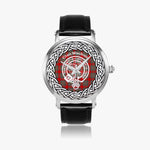 Scottish MacBain Clan Tartan Crest Badge Silver Automatic Watch Size 46mm