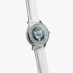 Scottish Angus Clan Tartan Crest Badge Silver Automatic Watch Size 46mm
