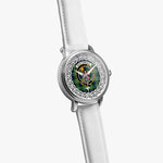 Spottiswood Scottish Clan Tartan Crest Badge Silver Automatic Watch Size 46mm