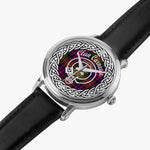 Carnegie Modern Scottish Clan Tartan Crest Badge Silver Automatic Watch Size 46mm