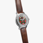 Dalzell Scottish Clan Tartan Crest Badge Silver Automatic Watch Size 46mm
