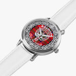 Scottish Adamson Clan Tartan Crest Badge Silver Automatic Watch Size 46mm