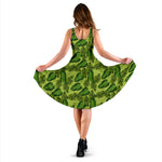 Hawaii Tropical Green Midi Dress - Hawaii Dress