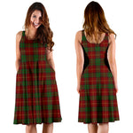 Scottish Kirk Tartan Sleeveless Midi Womens Dress - Tartan Midi Dress