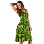 Hawaii Tropical Green Midi Dress - Hawaii Dress