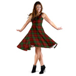 Scottish Kirk Tartan Sleeveless Midi Womens Dress - Tartan Midi Dress