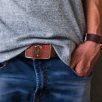 Scottish MacAlister Modern Clan Tartan Belt Buckles - Classic