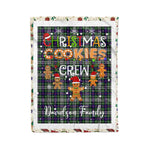 Personalized Gift Tartan Plaid Blanket Clan Davidson of Tulloch Dress With Christmas Cookie Baking Crew Christmas Gift Blanket, Plaid Blanket, Christmas Fleece Blanket, Christmas Blanket, Tartan Blanket, Scottish Blanket, Scotland Blanket, Family Name Blanket, Custom Blanket, Personalized Blanket