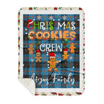 Personalized Gift Tartan Plaid Blanket Clan Angus Ancient With Christmas Cookie Baking Crew Christmas Gift Sherpa Blanket, tartan sherpa blanket,buffalo plaid sherpa blanket,christmas sherpa blanket,Christmas Throw Blanket,green plaid sherpa blanket,green sherpa blanket