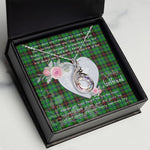 Rising Phoenix Necklace - Valentine Necklace Clan Douglas Hunting Tartan Gift for Girlfriend, Gift for My Wife Rising Phoenix Necklace