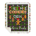 Personalized Gift Tartan Plaid Blanket Clan Cochrane Hunting With Christmas Cookie Baking Crew Christmas Gift Sherpa Blanket, tartan sherpa blanket,buffalo plaid sherpa blanket,christmas sherpa blanket,Christmas Throw Blanket,green plaid sherpa blanket,green sherpa blanket