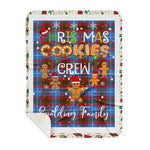 Personalized Gift Tartan Plaid Blanket Clan Spalding With Christmas Cookie Baking Crew Christmas Gift Sherpa Blanket, tartan sherpa blanket,buffalo plaid sherpa blanket,christmas sherpa blanket,Christmas Throw Blanket,green plaid sherpa blanket,green sherpa blanket