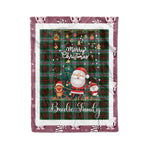 Personalized Gift Tartan Plaid Blanket Clan Brodie Modern With Funny Santa Snowman Reindeer Merry Christmas Fleece Blanket, Home Living Room, Plaid Blanket, Tartan Blanket, Scottish Blanket, Buffalo fleece blanket, Christmas Blanket