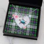 Sea Turtle Necklace Gift for My Beautiful Girlfriend Valentines Necklace Clan MacKenzie Dress Modern Tartan Blue Turtle Necklace