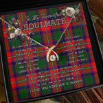 To My Beautiful Soulmate Necklace In Your Eyes I Have Found My Home Clan Roxburgh Tartan Wishbone Dancing Necklace