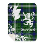 Sherpa Blanket - Tartan Blanket Thistle and Lion Scottish Clan Tweedside Plaid Blanket, plaid sherpa blanket queen,purple sherpa blanket,queen sherpa blanket,queen size sherpa blanket,red sherpa blanket,scottish tartan blankets,sherpa blanket,sherpa christmas blanket