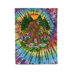 Scotstee Shop - Scotstee Shop Blanket Bigfoot Magic Mushrooms Swirl Tie Dye Cornhole Hippie Rainbow Fleece Blanket