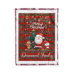 Personalized Gift Tartan Plaid Blanket Clan Drummond Of Perth With Funny Santa Snowman Reindeer Merry Christmas Fleece Blanket, Home Living Room, Plaid Blanket, Tartan Blanket, Scottish Blanket, Buffalo fleece blanket, Christmas Blanket