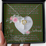 Gift For My Beautiful Girlfriend Necklace Valentine Necklace Clan MacAlister Hunting Tartan Cross Dancing Necklace Scottish Tartan Jewelry