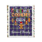Personalized Gift Tartan Plaid Blanket Clan Kinnaird With Christmas Cookie Baking Crew Christmas Gift Blanket, Plaid Blanket, Christmas Fleece Blanket, Christmas Blanket, Tartan Blanket, Scottish Blanket, Scotland Blanket, Family Name Blanket, Custom Blanket, Personalized Blanket