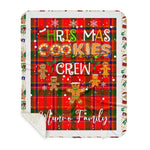 Personalized Gift Tartan Plaid Blanket Clan Munro With Christmas Cookie Baking Crew Christmas Gift Sherpa Blanket, tartan sherpa blanket,buffalo plaid sherpa blanket,christmas sherpa blanket,Christmas Throw Blanket,green plaid sherpa blanket,green sherpa blanket