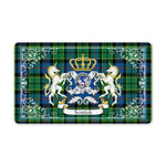 Doormat - Welcome Mat Scottish Forsyth Ancient Clan Badge Tartan Door Mat, Plaid Doormat