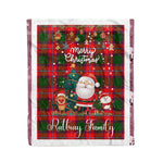 Personalized Gift Tartan Plaid Blanket Clan Rattray With Funny Santa Snowman Reindeer Merry Christmas Fleece Blanket, Home Living Room, Plaid Blanket, Tartan Blanket, Scottish Blanket, Buffalo fleece blanket, Christmas Blanket