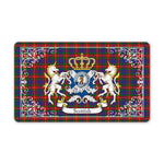 Doormat - Welcome Mat Scottish Fraser of Lovat Clan Badge Tartan Door Mat, Plaid Doormat