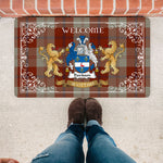 Doormat - Tartan Door Mat The Family Davidson Dress Dancers Welcome Mat, Plaid Doormat Scottish