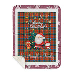 Personalized Gift Tartan Plaid Blanket Clan MacNaughton Ancient With Funny Santa Snowman Reindeer Merry Christmas Gift Sherpa Blanket, blue plaid sherpa blanket,blue tartan sherpa blanket,Buchan,buffalo plaid sherpa blanket,christmas sherpa blanket,Christmas Throw Blanket