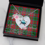 Sea Turtle Necklace Gift for My Beautiful Girlfriend Valentines Necklace Clan McCulloch Tartan Blue Turtle Necklace