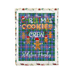Personalized Gift Tartan Plaid Blanket Clan Ralston With Christmas Cookie Baking Crew Christmas Gift Blanket, Plaid Blanket, Christmas Fleece Blanket, Christmas Blanket, Tartan Blanket, Scottish Blanket, Scotland Blanket, Family Name Blanket, Custom Blanket, Personalized Blanket