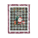 Personalized Gift Tartan Plaid Blanket Clan Bell With Funny Santa Snowman Reindeer Merry Christmas Fleece Blanket, Home Living Room, Plaid Blanket, Tartan Blanket, Scottish Blanket, Buffalo fleece blanket, Christmas Blanket