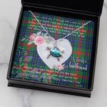 Sea Turtle Necklace Gift for My Beautiful Girlfriend Valentines Necklace Clan Aiton Ancient Tartan Blue Turtle Necklace