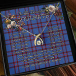 To My Beautiful Soulmate Necklace In Your Eyes I Have Found My Home Clan Elliot Tartan Wishbone Dancing Necklace