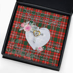 Gift For My Beautiful Girlfriend Necklace Valentine Necklace Clan Princess Margaret Tartan Cross Dancing Necklace Scottish Tartan Jewelry