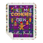 Personalized Gift Tartan Plaid Blanket Clan Wardlaw With Christmas Cookie Baking Crew Christmas Gift Sherpa Blanket, tartan sherpa blanket,buffalo plaid sherpa blanket,christmas sherpa blanket,Christmas Throw Blanket,green plaid sherpa blanket,green sherpa blanket