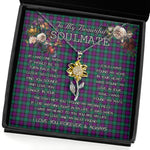 To My Beautiful Soulmate Sunflower Necklace In Your Eyes I Have Found My Home Clan MacArthur of Milton Tartan Jewelry For Girlfriend, Tartan Sunflower Pendant Necklace, Scottish Tartan Jewelry, valentine necklace, necklace girlfriend, necklace for wife, cute necklaces for girlfriend, jewelry for girlfriend, to my soulmate necklace, to my future wife necklace