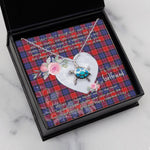 Sea Turtle Necklace Gift for My Beautiful Girlfriend Valentines Necklace Clan Graham Of Menteith Red Tartan Blue Turtle Necklace