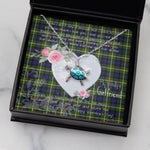 Sea Turtle Necklace Gift for My Beautiful Girlfriend Valentines Necklace Clan Ferguson Modern Tartan Blue Turtle Necklace