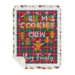 Personalized Gift Tartan Plaid Blanket Clan Haig With Christmas Cookie Baking Crew Christmas Gift Sherpa Blanket, tartan sherpa blanket,buffalo plaid sherpa blanket,christmas sherpa blanket,Christmas Throw Blanket,green plaid sherpa blanket,green sherpa blanket