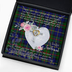 Gift For My Beautiful Girlfriend Necklace Valentine Necklace Clan MacLeod Tartan Cross Dancing Necklace Scottish Tartan Jewelry