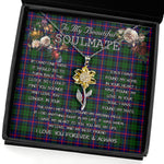 To My Beautiful Soulmate Sunflower Necklace In Your Eyes I Have Found My Home Clan Morrison Tartan Jewelry For Girlfriend, Tartan Sunflower Pendant Necklace, Scottish Tartan Jewelry, valentine necklace, necklace girlfriend, necklace for wife, cute necklaces for girlfriend, jewelry for girlfriend, to my soulmate necklace, to my future wife necklace