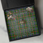 To My Beautiful Soulmate Necklace In Your Eyes I Have Found My Home Clan Bisset Pattern Tartan Crown Pendant Necklace