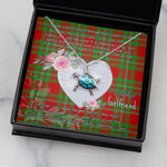 Sea Turtle Necklace Gift for My Beautiful Girlfriend Valentines Necklace Clan Peter Tartan Blue Turtle Necklace