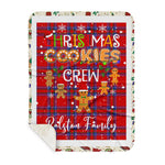 Personalized Gift Tartan Plaid Blanket Clan Rait With Christmas Cookie Baking Crew Christmas Gift Sherpa Blanket, tartan sherpa blanket,buffalo plaid sherpa blanket,christmas sherpa blanket,Christmas Throw Blanket,green plaid sherpa blanket,green sherpa blanket