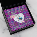 Sea Turtle Necklace Gift for My Beautiful Girlfriend Valentines Necklace Clan Jackson Tartan Blue Turtle Necklace
